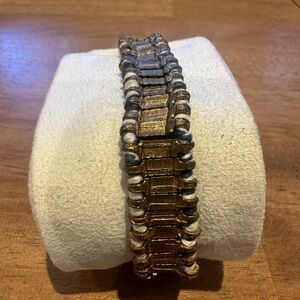 Gold and White Women's Bracelet